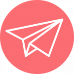 Icon mit einem Papierflieger